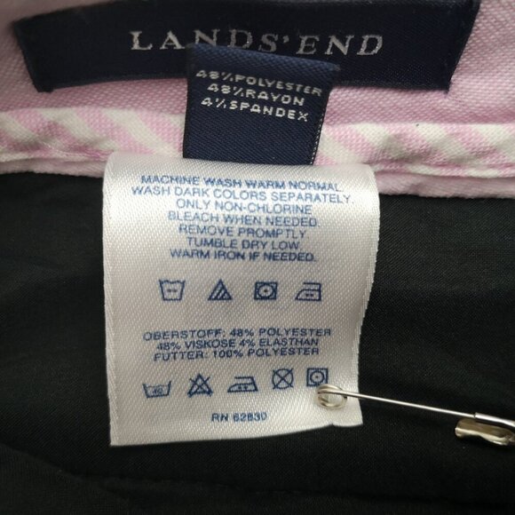 Lands' End Ladies Size 12 Charcoal Slight Flare Zipper & 2 Clasp Closure Pants - Picture 5 of 15